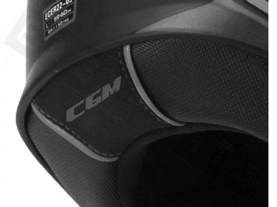 Helmet Demi Jet CGM 129A ILLINOIS MONO matt black (double visor)